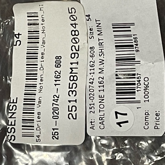 DRIES VAN NOTEN Carlton Boxy Brown Mint Cotton Shirt Men Size 54 NEW - Picture 10 of 10